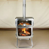 Peralatan Oven INBESTCAMP, Penyimpanan, Pilihan Keramik, Kayu, Kaca, Supplier, Oven Portabel Chef Pelat Ganda untuk Luar Ruangan