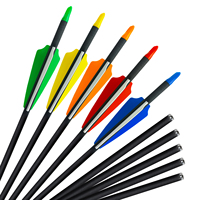 Usine directe 6.2mm rectitude 0.003 flèches en Fiber de carbone pure pointes en acier plumes en plastique pour accessoires de chasse tir
