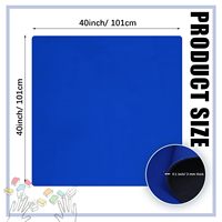 30 x 30 Zoll Mahjong-Tischmatte Blaue Gummi-Spielmatte für Paigow Poker Mahjong-Spielunterlage