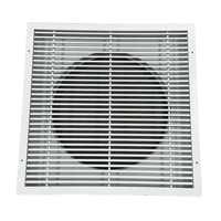 Grille d'aération carrée en aluminium à 30 degrés avec amortisseur, design industriel moderne, registres et grilles VCD