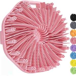 1pc Durable Eco-Friendly Soft Silicone Exfoliating Body Cleansing <b>Brush</b> <b>Shower</b> Scrubber with Gentle Massage for Bath - Product Image 3