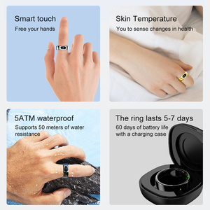 2025 5ATM R08แหวนอัจฉริยะตรวจวัดอัตราการเต้นของหัวใจกันน้ำได้อุปกรณ์ติดตามการออกกำลังกาย <span class=keywords><strong>RO8</strong></span>การนอนหลับอัจฉริยะพร้อมเคสชาร์จ - Product Image 3