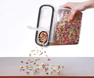 Hotsale 4L 135.2 oz nhựa kín thực phẩm khô ngũ cốc lưu trữ container nhà và nhà bếp tổ chức nhà bếp phụ kiện thực phẩm lọ - Product Image 5