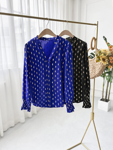 秋の婦人服 ブラウス＆シャツ レディース Vネック 長袖トップス＆ブラウス 2026 - Product Image 3