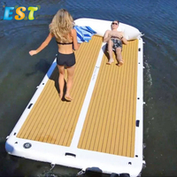 Tapis d'eau extérieur île flottante gonflable en PVC équipement de jeu aquatique pour quai flottant