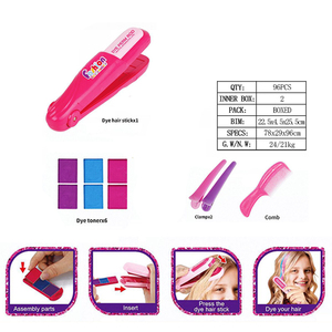AiJH Kit de coloration capillaire DIY, ensemble de jeu pour filles, crayons de couleur lavables, peigne à craie pour cheveux, coloration temporaire, jouets en gros - Product Image 6