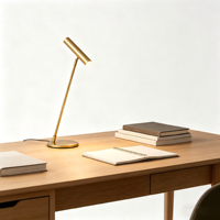 Lampe de lecture LED rotative en cuivre moderne et minimaliste pour chambre à coucher, lit, bureau, lampe de table ronde d'ambiance