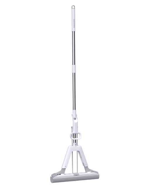 JOYBOS Eco-Friendly Durable Sponge Mop Stainless Steel Handle 1 Set Includes 2 Replacement Mop Heads Super Absorbent Floor