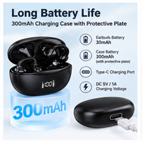 Écouteurs sans fil Bluetooth 5.4 TWS, écouteurs stéréo avec basses de 10 mm, charge Type-C, écouteurs intra-auriculaires sportifs pour la musique