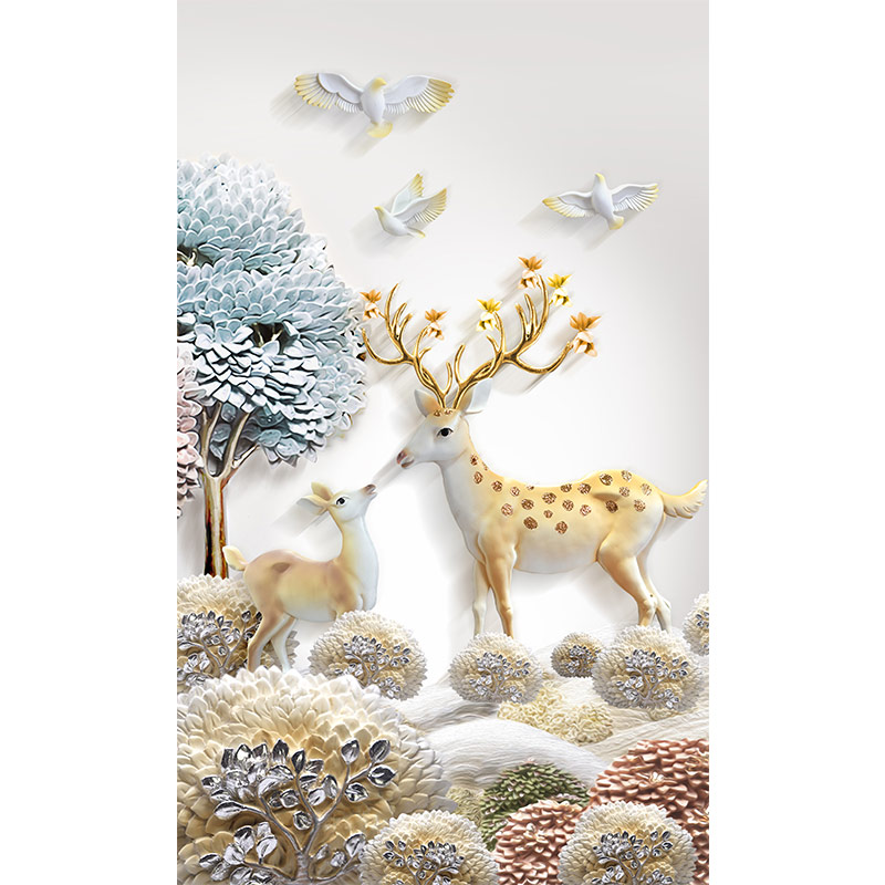 Хит продаж, изящные наборы для вышивки крестом Lucky Deer, современное настенное искусство для дома