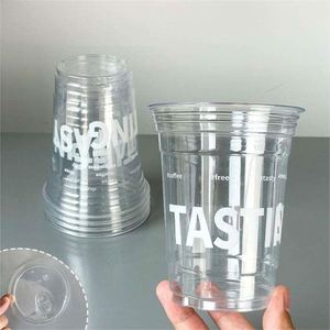 Vaso de Plástico PET Desechable Personalizado de 98 mm, de Pared Simple, Transparente, con Fondo Plano y Tapas, 12/14/16/18/20/24 oz, Marca Personalizada para Café - Product Image 2