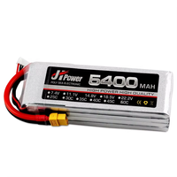 Batterie semi-solide JHLIPO 4S 14,8V 5400mAh 60C à décharge rapide, 500 cycles, cathode LiCoO2 pour pack de batterie d'avion RC