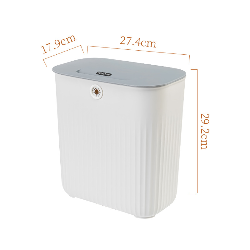 TG5180 10L rectangular bucket with lid (white and gray)