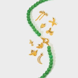 Pendentif péridot plaqué or 925, option d'expédition prioritaire, acier inoxydable sans plomb, léger, confortable et soigné - Product Image 3