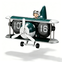 Horloge à bascule en forme d'avion avec un design créatif pour la décoration de bureau, de maison, de cuisine, pour les étudiants et les enfants
