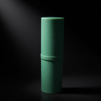 Tubes de baume à lèvres et de rouge à lèvres en plastique noir brillant 8g personnalisables avec capuchon à vis, emballage cosmétique vide estampé à chaud pour fard à joues