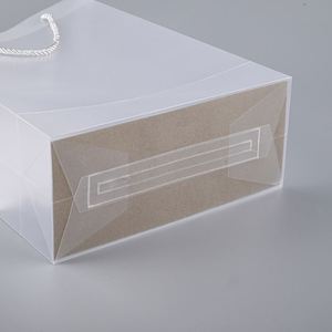 New Fashion Custom Logo Printed <b>Clear</b> Outdoor Transparent PP Shopping <b>Tote</b> <b>Bag</b> Rope Handle - Product Image 2