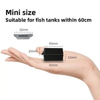 Réservoir de poissons brosse magnétique puissante brosse de réservoir de poissons petit verre essuyer nettoyage élimination des algues nettoyage double face grattoir d'algues