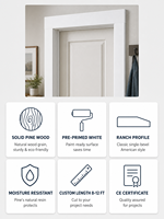 Cadre de porte moderne en bois, moulure d'architrave, style classique pour la décoration d'hôtels, villas et bâtiments commerciaux