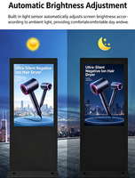 Écran publicitaire LCD WiFi sur pied 49 pouces pour extérieur, kiosque numérique autonome