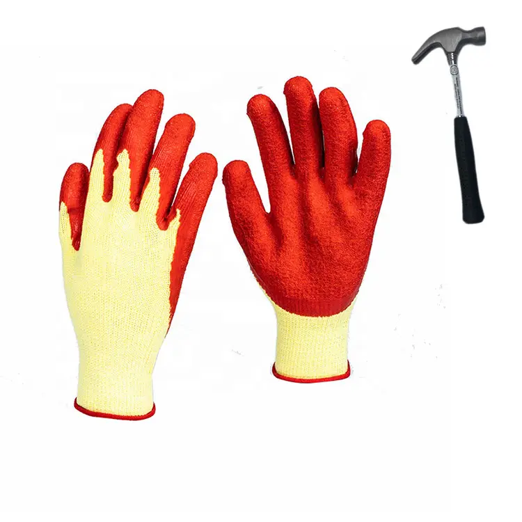 Comfortable car repairs furniture decoration latex coated hand glove work men's working gloves iron work gloves