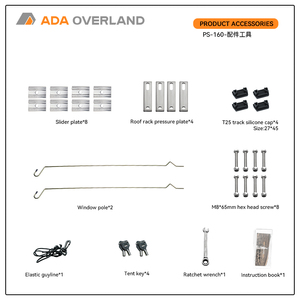 เต็นท์หลังคารถพับได้ Ada Overland แบบแข็งเคลือบ PU สำหรับครอบครัว 5 คน - Product Image 5