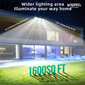 Lámpara Solar de Pared de 366 LED con 6 Cabezales, Impermeable para Exteriores, con Sensor de Movimiento, para Jardín, Garaje, Patio, Iluminación de Seguridad LED - Product Image 5