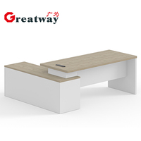 Greatway CLO-D2218R à haute capacité de charge Mobilier à cadre en acier épaissi Smart Office Ceo Table Design