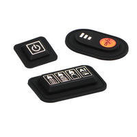 Clavier en silicone OEM avec logo personnalisé, impression sérigraphique, boutons conducteurs, couvercle de fenêtre LED pour l'électronique