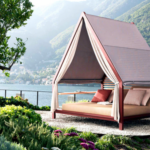 Patio extérieur Lit <span class=keywords><strong>de</strong></span> repos en aluminium Chaise longue <span class=keywords><strong>de</strong></span> luxe Canapé-lit <span class=keywords><strong>de</strong></span> plage Convene Double Garden Modular Sun Lounger - Product Image 1