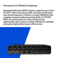Prix Usine Nouveau PC de Bureau IA HPr EliteDesk 8 Mini G1i U9-285 8 Go/16 Go RAM DDR5 256 Go/512 Go SSD pour Entreprise, Bureau et Domicile