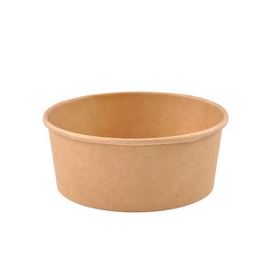 Bol à déjeuner en papier imprimé personnalisé bols à salade en papier kraft alimentaires jetables à emporter tasse à soupe kraft en papier - Product Image 3