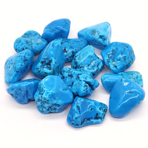 Cristal turquoise bleu en gros [boho], attirance de richesse, pierre décorative, copeaux de pierre brute sculptés, collection de minéraux, bricolage - Product Image 1