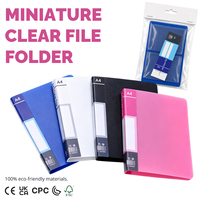 Miniatura de Casa de Muñecas, Simulación de Carpeta de Archivos Transparente de Plástico, Funda para Documentos, Material de Oficina, Decoración de Escenas de Estudio, Juguete DIY, Mini Accesorios