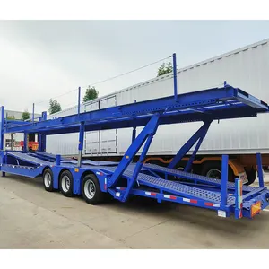 Double Deck 2/3/4 AS mobil pengangkut mobil Semi Trailer merek Cina truk Trailer