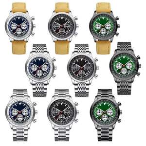 Montre de luxe décontractée pour homme Drioshipping, montre chronographe sport tendance, montre en cuir étanche et lumineuse pour homme, cadeau - Product Image 6