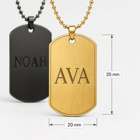 Ensemble de colliers personnalisés en acier inoxydable pour chien, pendentif gravé au laser doré 35 mm, cadeau