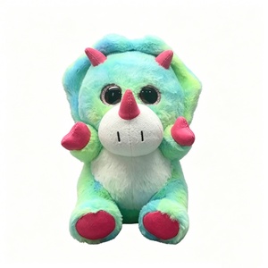 Peluche de Triceratops Personalizado con Purpurina y Tie-Dye, Regalo Original en Tonos Pastel para Cumpleaños y Baby Shower, Novedad para Amantes de los Dinosaurios - Product Image 3