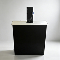 Bureau d'ordinateur de bureau à assembler avec écran de moniteur LCD motorisé escamotable pour salle de classe multimédia