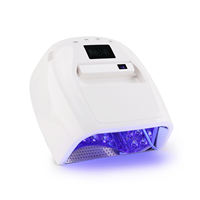 Lampe UV LED portable de qualité supérieure 128W double bande avec mini lampe torche rechargeable pour le séchage du gel à domicile et en salon