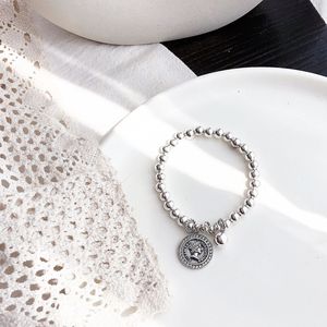 S925 Sterling Silver Queen Head Round <b>Bracelet</b> With Diamond Bezel Setting For Women Everyday Wear - Product Image 4