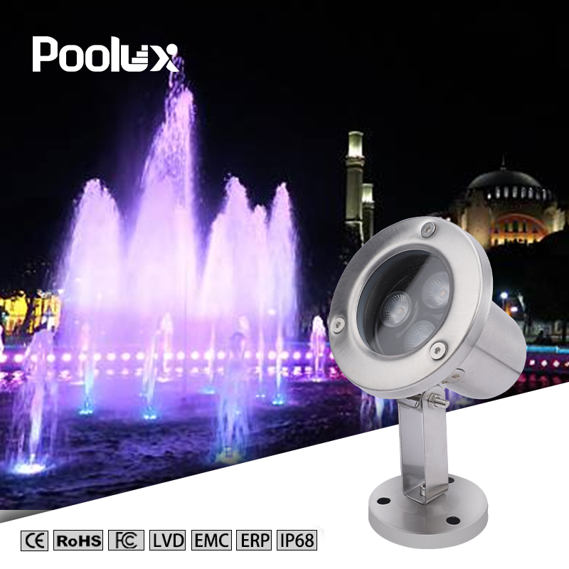 Customized Spot Light IP68 RGB LED AC/DC Pool Light 12V/24V Remote Control Waterproof for Underwater Fountain Decoration