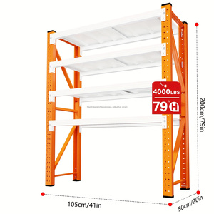 Système d'<span class=keywords><strong>étagère</strong></span>s en acier robuste à 4 niveaux sans boulons de 79 pouces pour garage, cuisine, entrepôt, sous-sol - Product Image 2