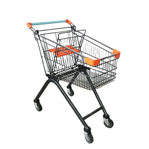 Roues modernes noires de haute qualité de <span class=keywords><strong>4</strong></span> pouces Chariot de supermarché durable Chariot Shopping - Product Image 1
