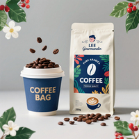 YOUYI 500g 1kg Sachet d'emballage pour café torréfié avec valve de dégazage, fermeture éclair, à fond plat, qualité alimentaire, impression 12 couleurs, OEM