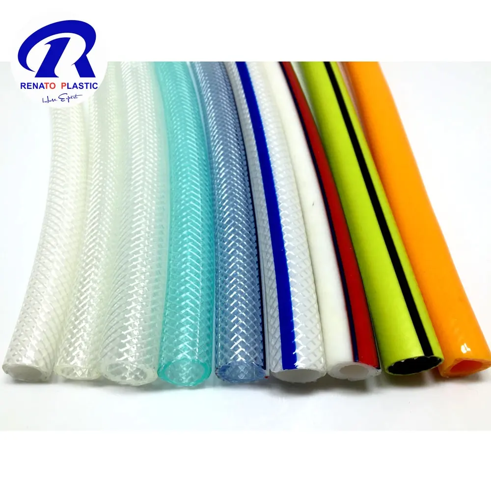 투명 유연한 PVC 섬유 강화 호스