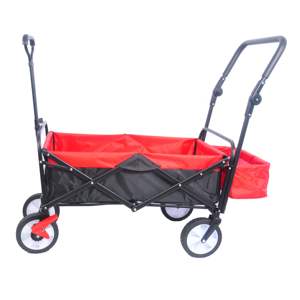 Carro de jardín plegable de alta resistencia DB, carro de utilidad para exteriores con soporte para bebidas, carrito de mano portátil ajustable para ir de compras - Product Image 6