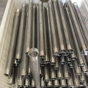 Cartouche filtrante en maille perforée en acier inoxydable 304 316, tube d'échappement perforé pour système d'échappement automobile - Product Image 1