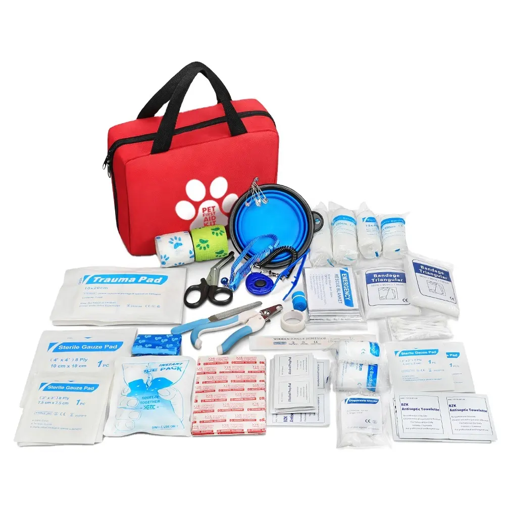 Kit pertolongan pertama hewan peliharaan, untuk kantong anjing pertolongan pertama untuk kit pertolongan pertama hewan kucing