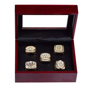 San Francisco 49ers 1981 1984 1988 1989 1994 Juego de anillos de Campeones de la NFL de la Liga Nacional de Fútbol 5 veces - Product Image 1